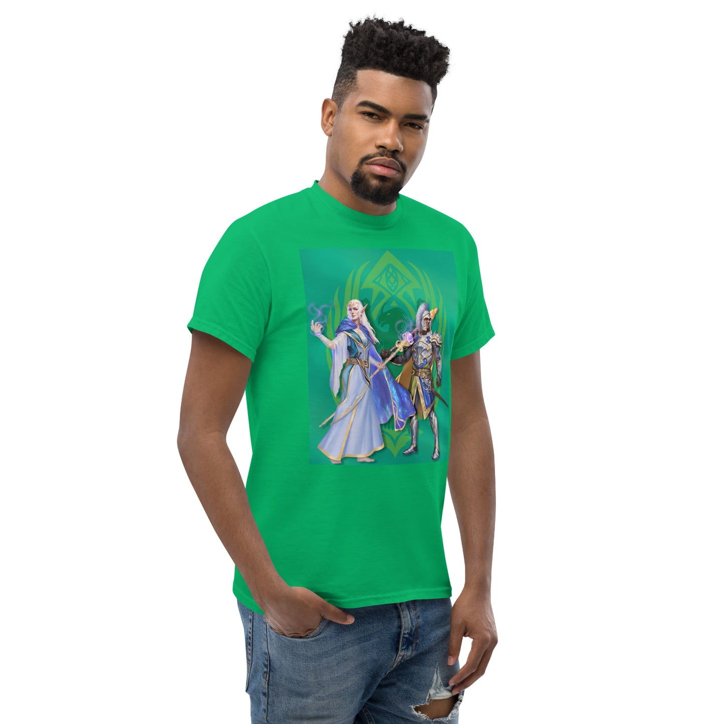 Men’s Classic Tee “Dragon Hawk” Adventurers Front/Crest Back