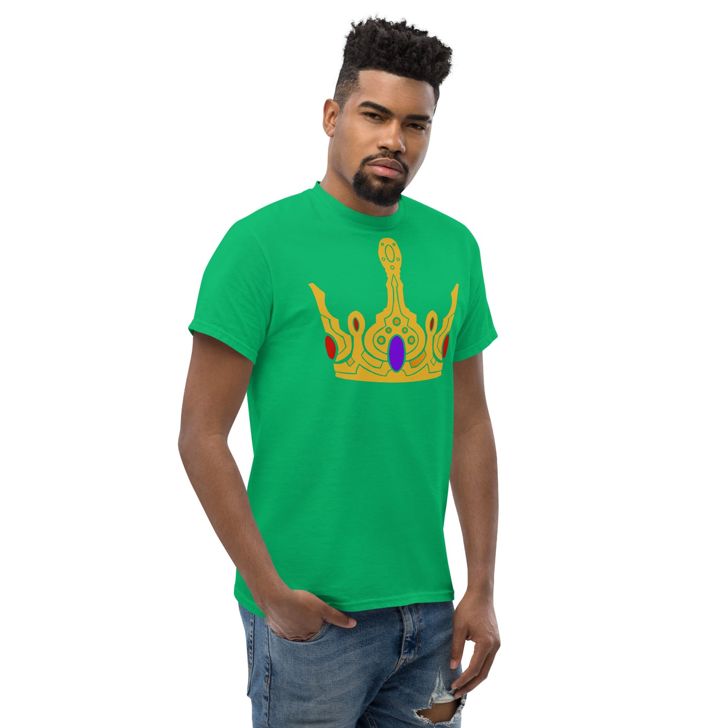 Men’s Classic Tee “Gold Crown” Crest Front/Adventurers Back