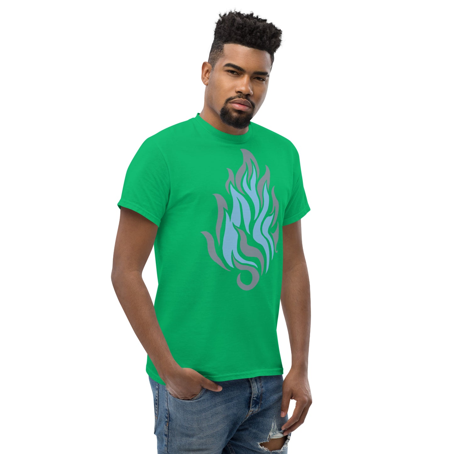 Men’s Classic Tee “Silver Flame” Crest Front/Adventurers Back