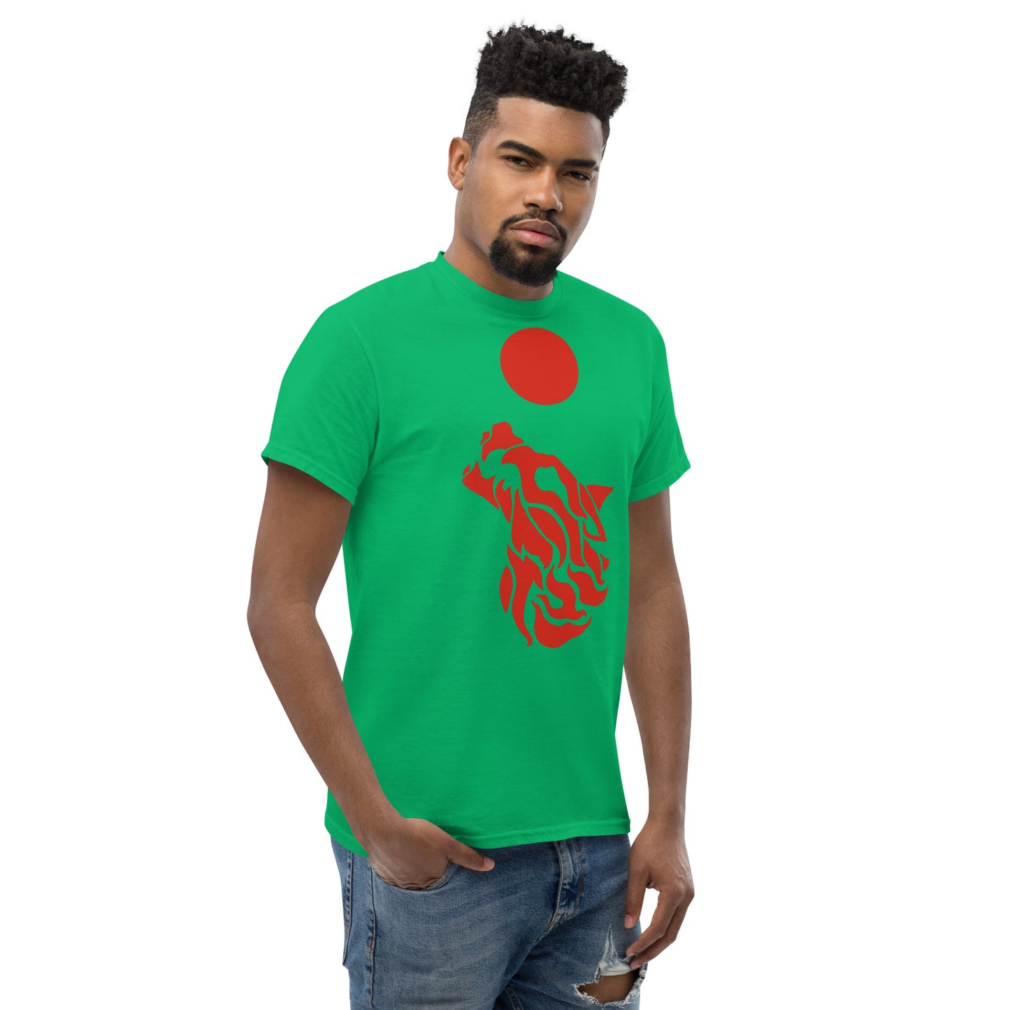 Men’s Classic Tee "Red Wolf” Crest Front/Adventurers Back