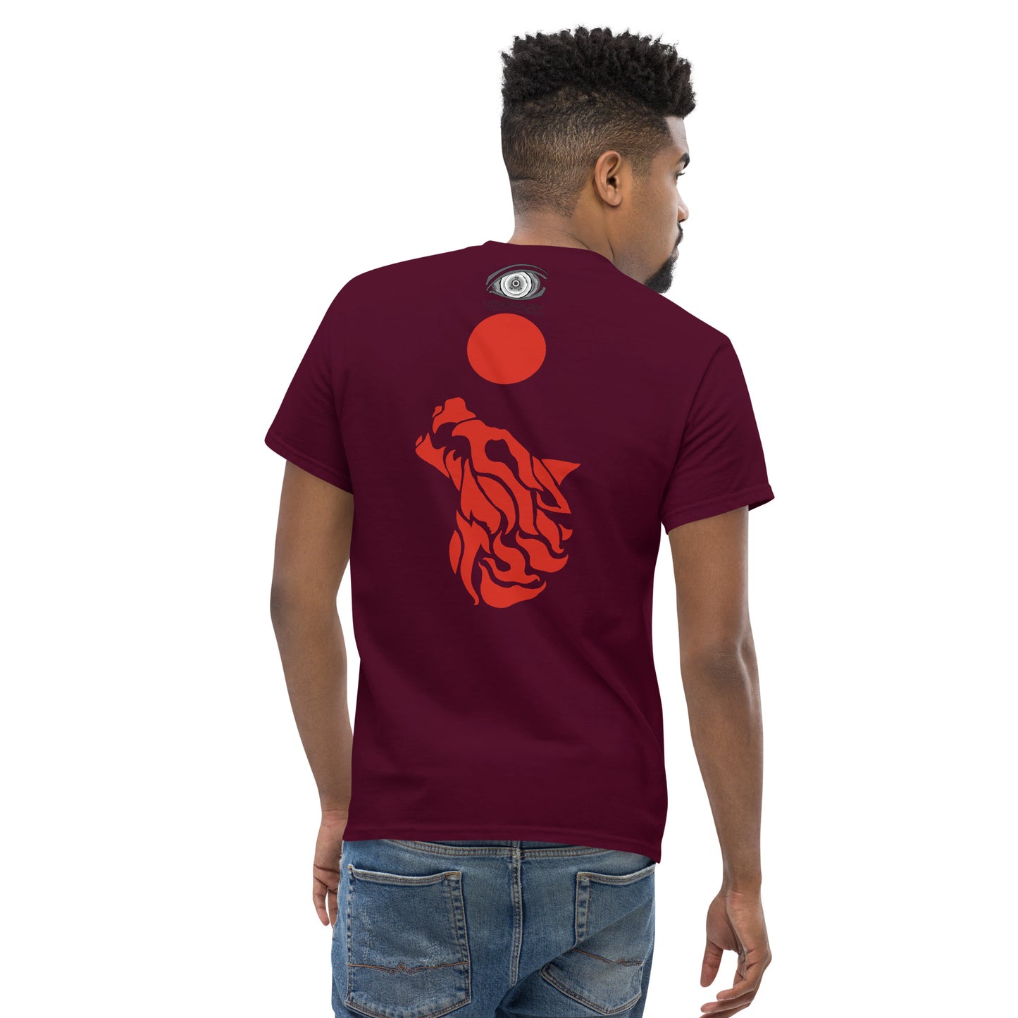 Men’s Classic Tee "Red Wolf” Adventurers Front/Crest Back