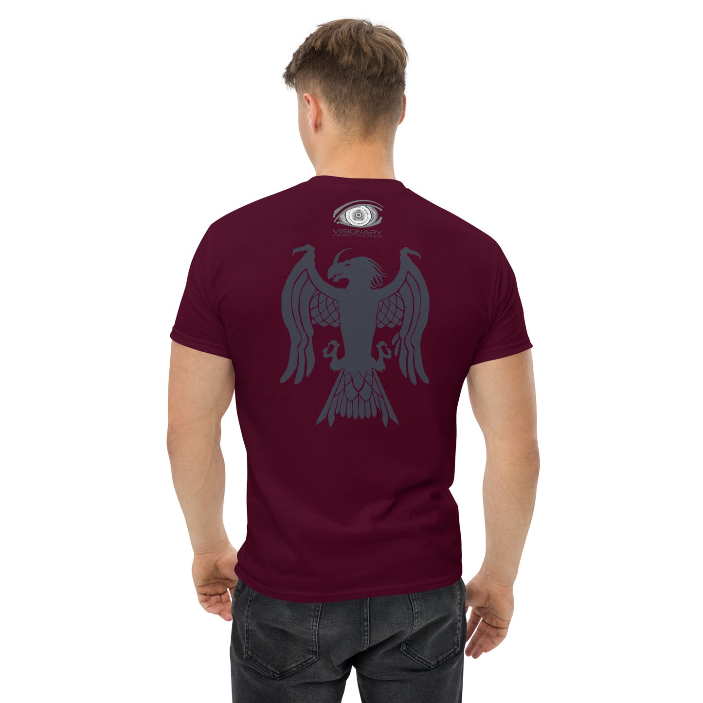 Men’s Classic Tee “Dragon Hawk” Adventurers Front/Crest Back