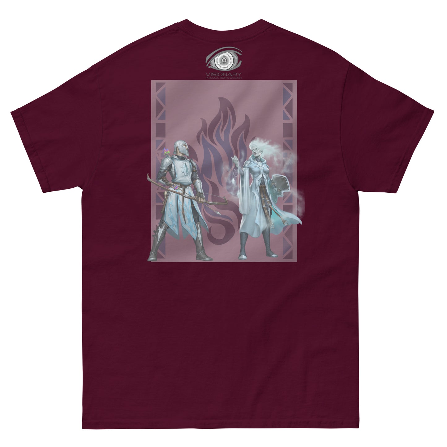 Men’s Classic Tee “Silver Flame” Crest Front/Adventurers Back