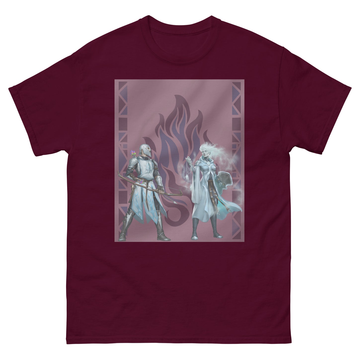 Men’s Classic Tee “Silver Flame” Adventurers Front/Crest Back