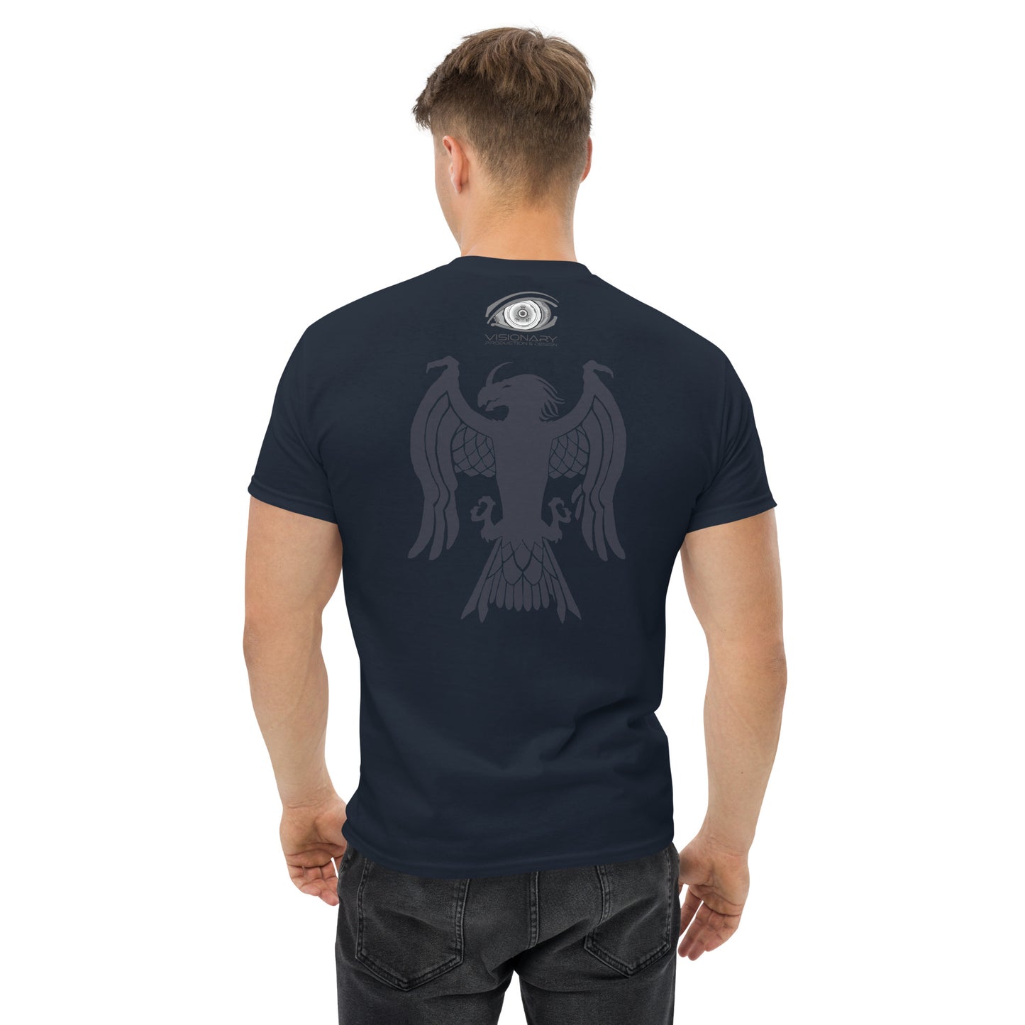 Men’s Classic Tee “Dragon Hawk” Adventurers Front/Crest Back