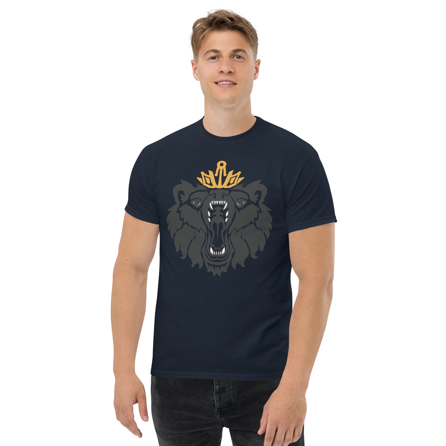 Men's Classic Tee “Royal Bear” Crest Front/Adventurers Back