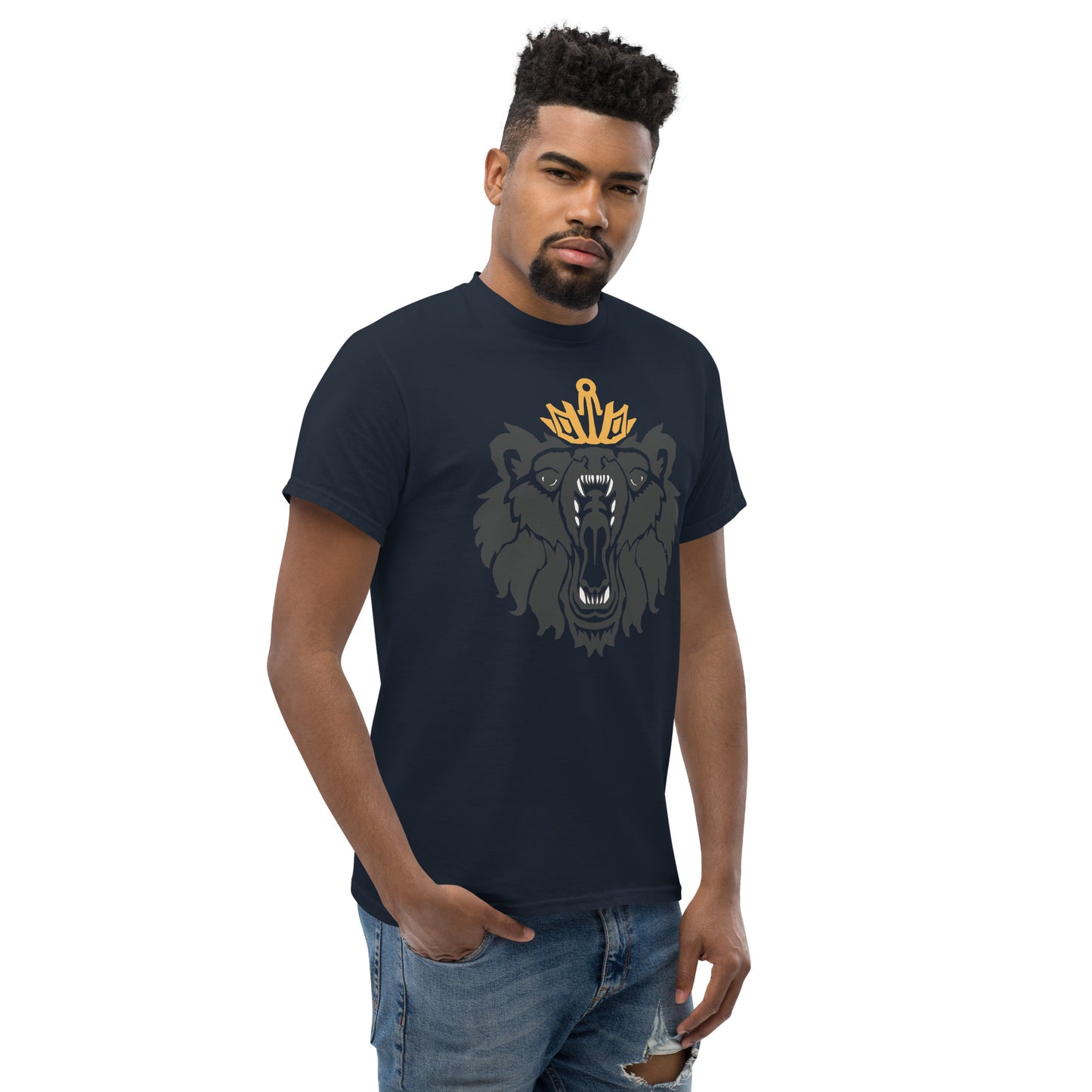 Men's Classic Tee “Royal Bear” Crest Front/Adventurers Back