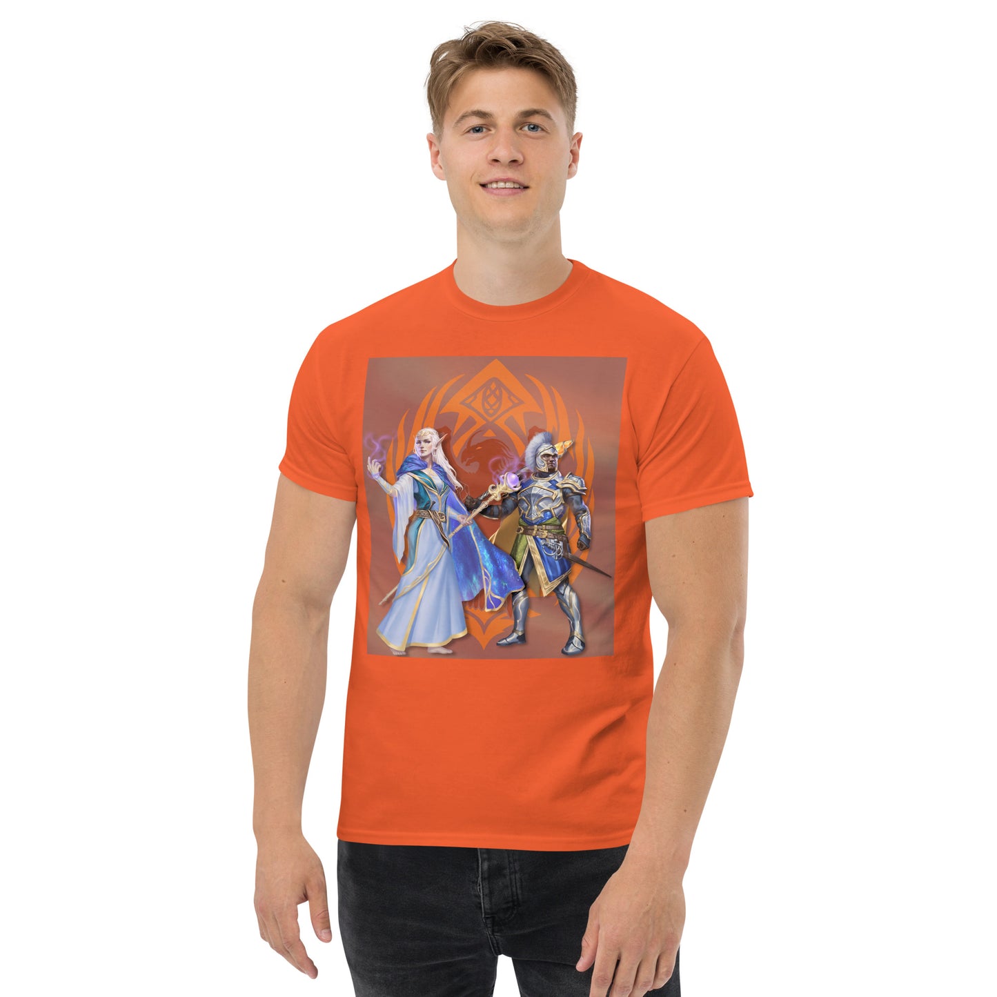 Men’s Classic Tee “Dragon Hawk” Adventurers Front/Crest Back