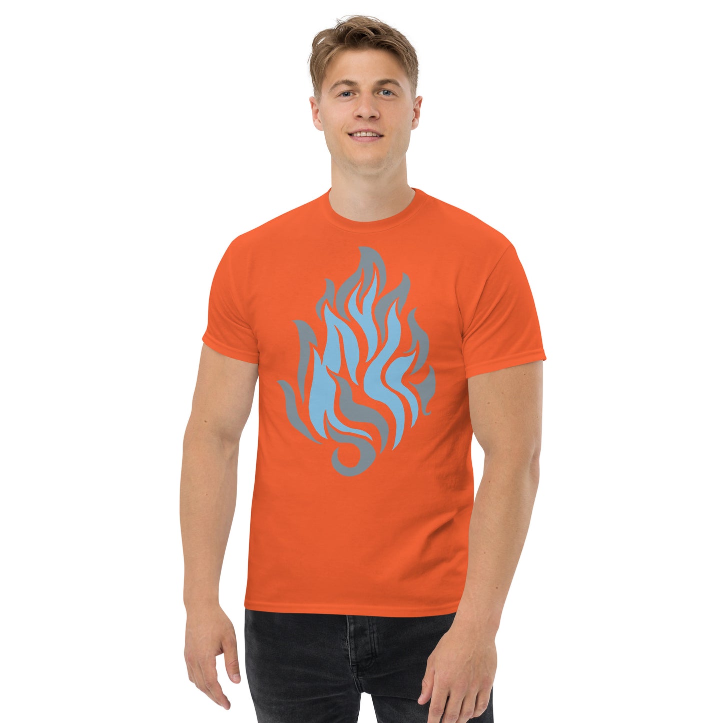 Men’s Classic Tee “Silver Flame” Crest Front/Adventurers Back