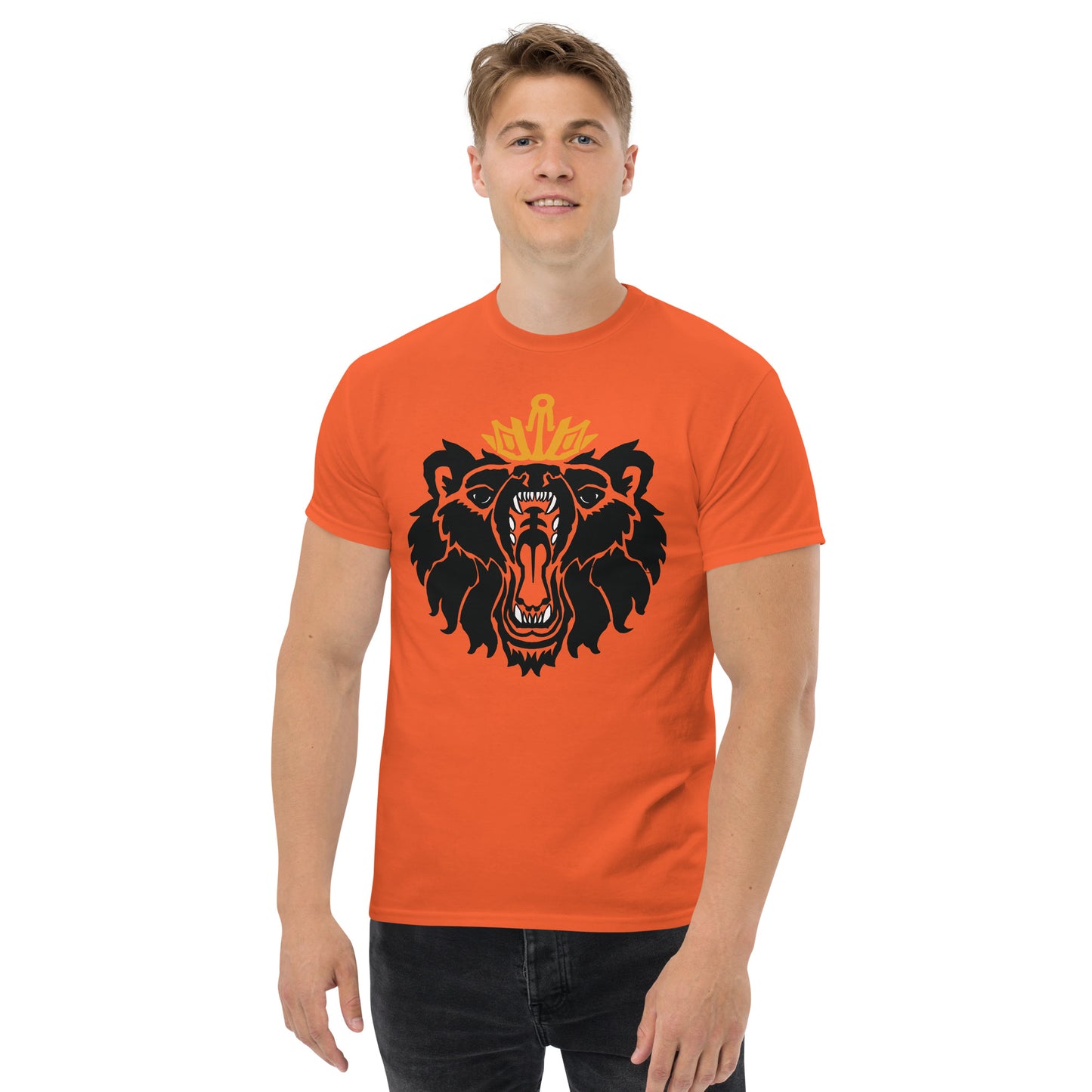 Men's Classic Tee “Royal Bear” Crest Front/Adventurers Back