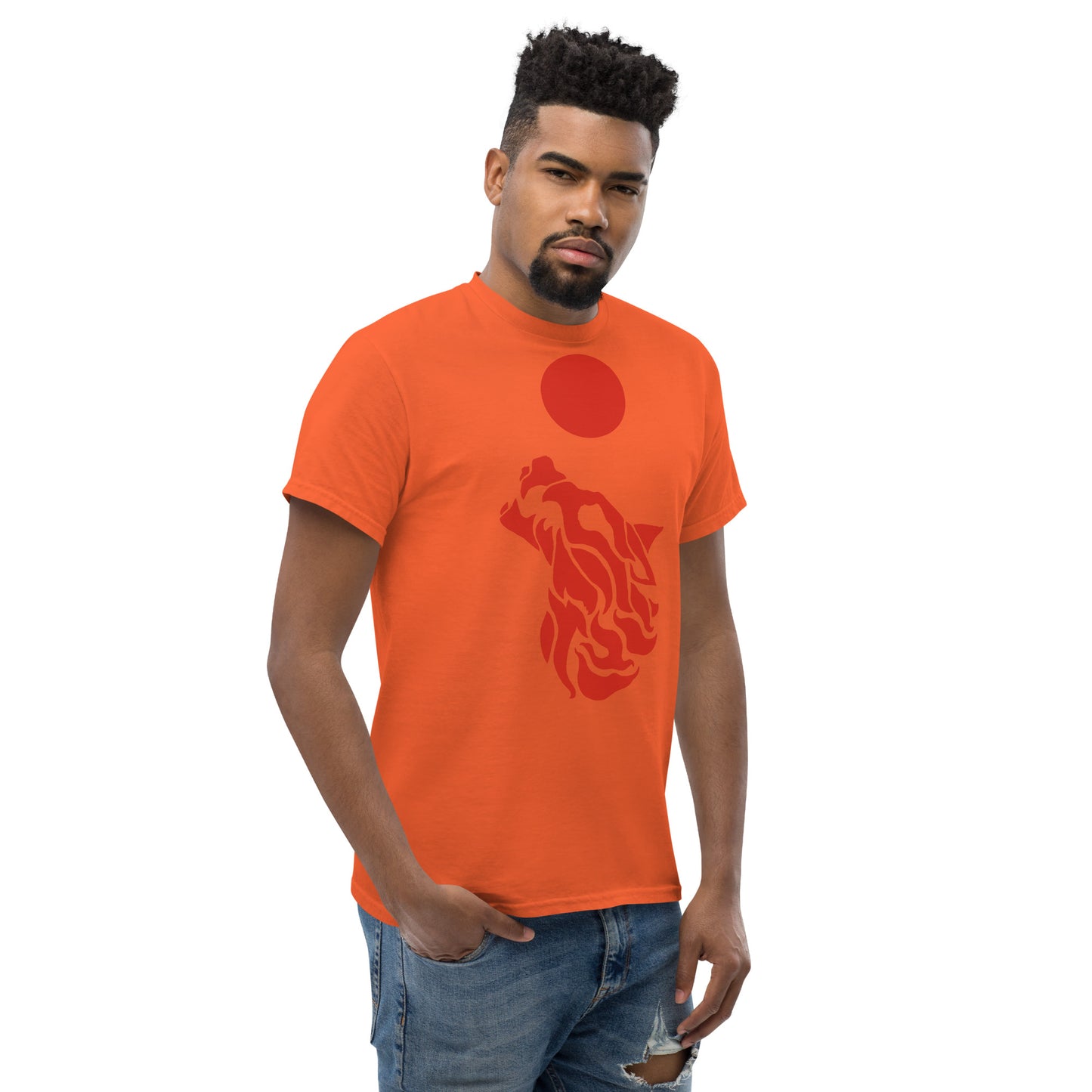 Men’s Classic Tee "Red Wolf” Crest Front/Adventurers Back