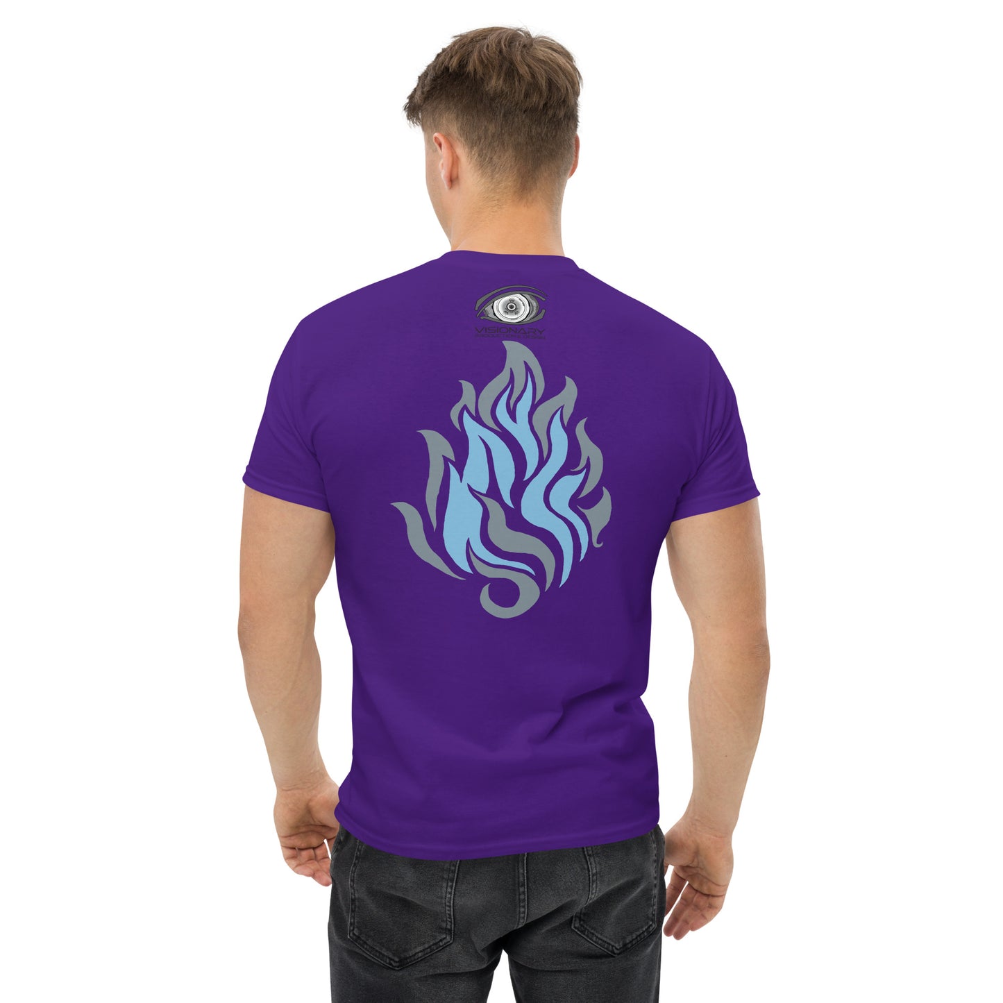 Men’s Classic Tee “Silver Flame” Adventurers Front/Crest Back