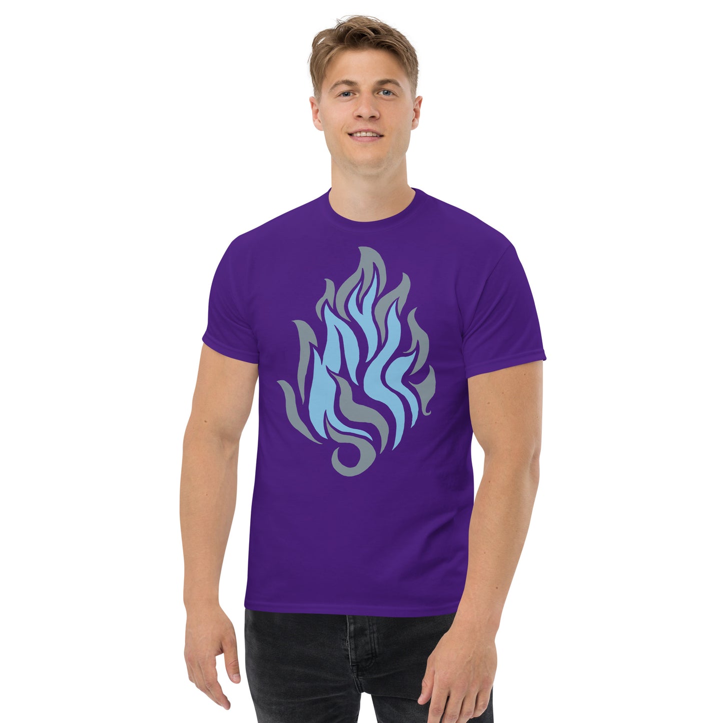 Men’s Classic Tee “Silver Flame” Crest Front/Adventurers Back