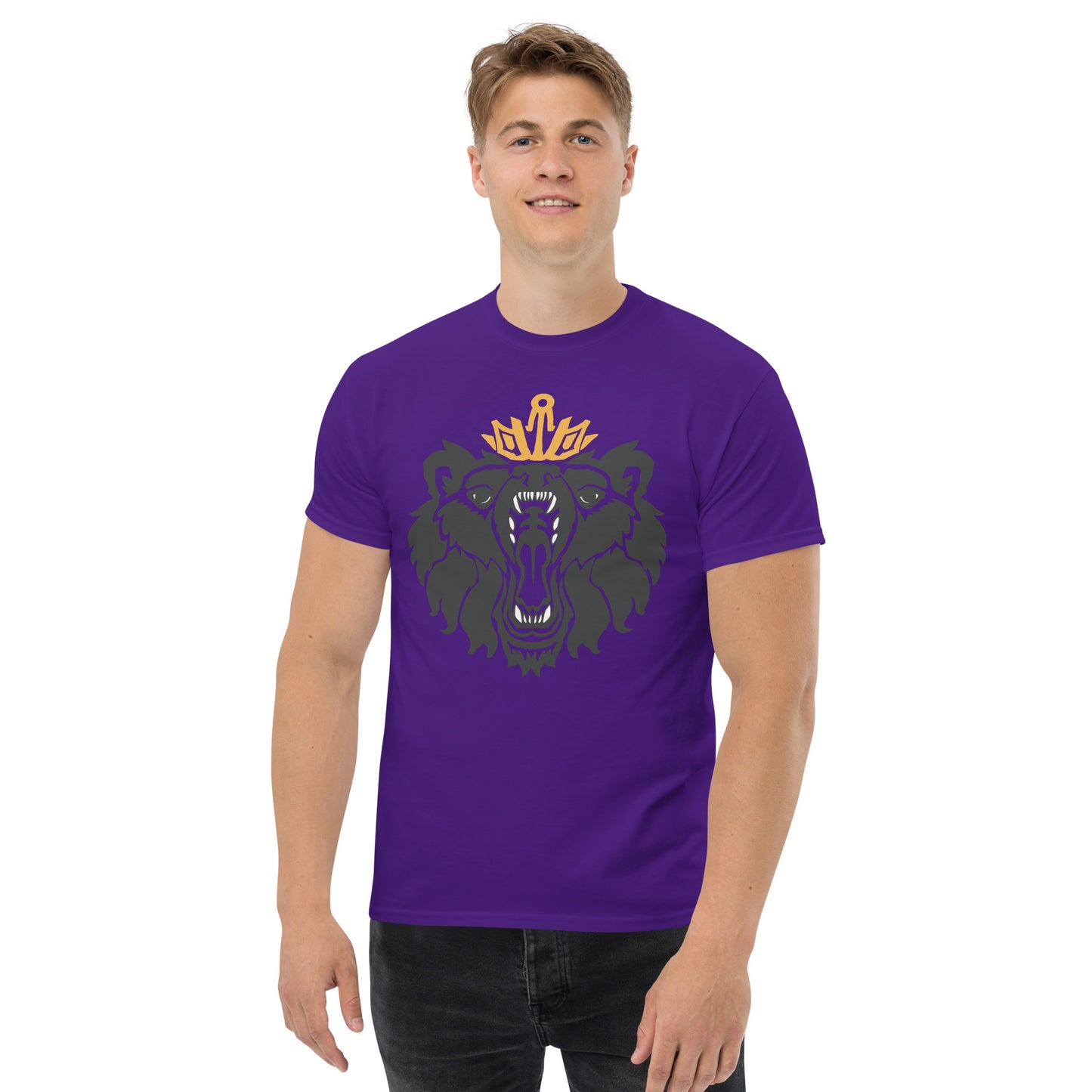 Men's Classic Tee “Royal Bear” Crest Front/Adventurers Back