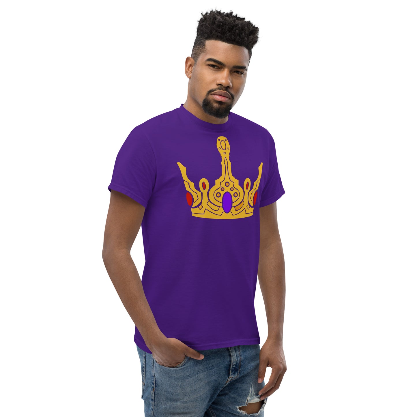 Men’s Classic Tee “Gold Crown” Crest Front/Adventurers Back