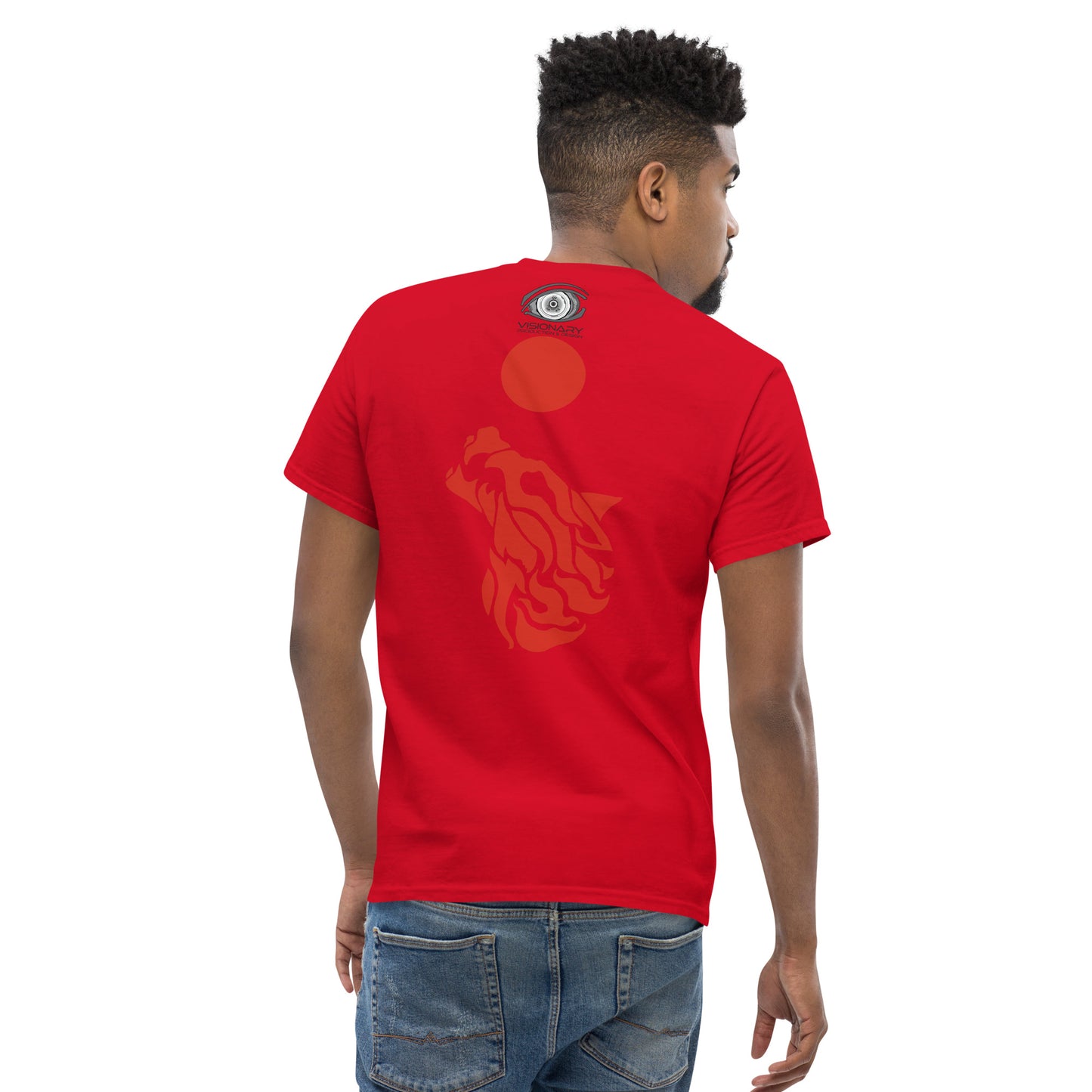 Men’s Classic Tee "Red Wolf” Adventurers Front/Crest Back