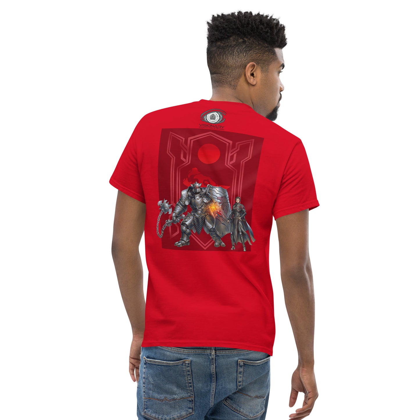 Men’s Classic Tee "Red Wolf” Crest Front/Adventurers Back