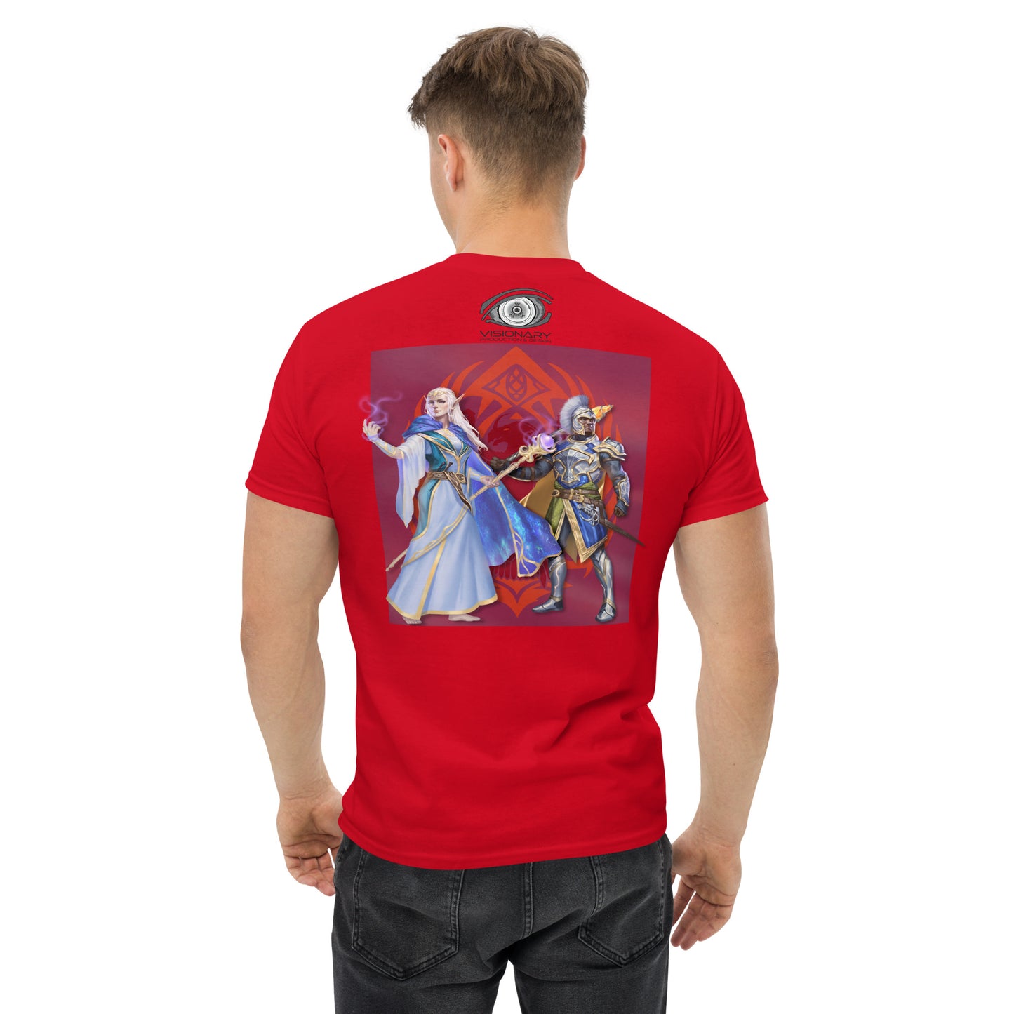 Men’s Classic Tee “Dragon Hawk” Crest Front/Adventurers Back