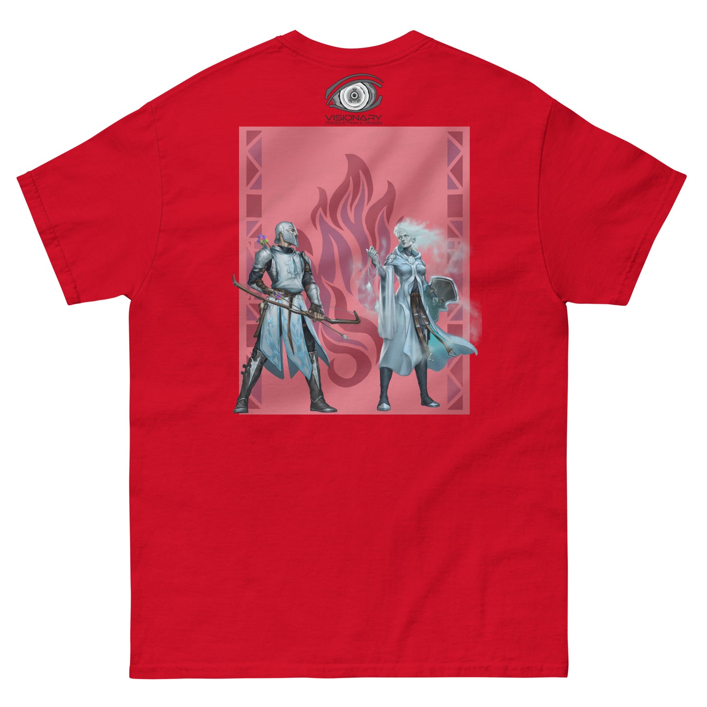 Men’s Classic Tee “Silver Flame” Crest Front/Adventurers Back