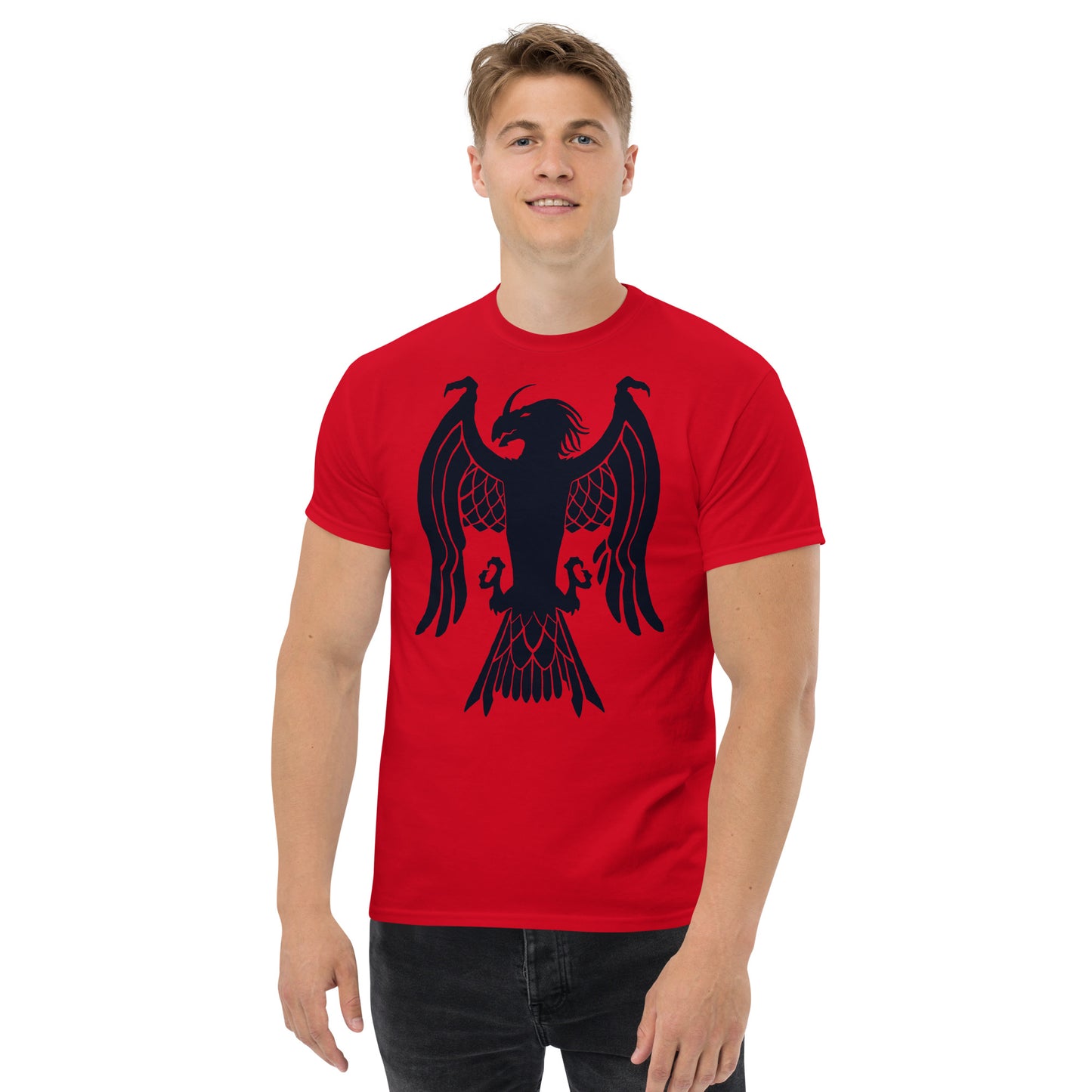 Men’s Classic Tee “Dragon Hawk” Crest Front/Adventurers Back