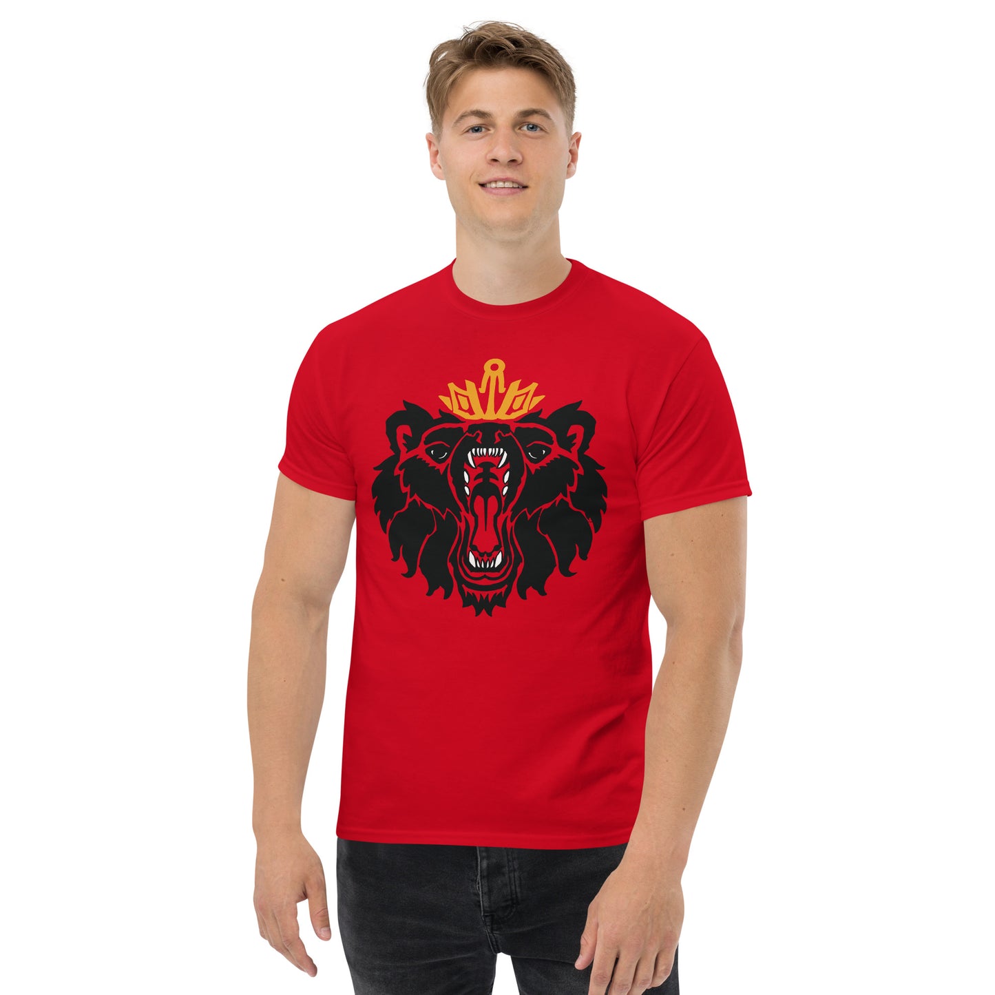 Men's Classic Tee “Royal Bear” Crest Front/Adventurers Back