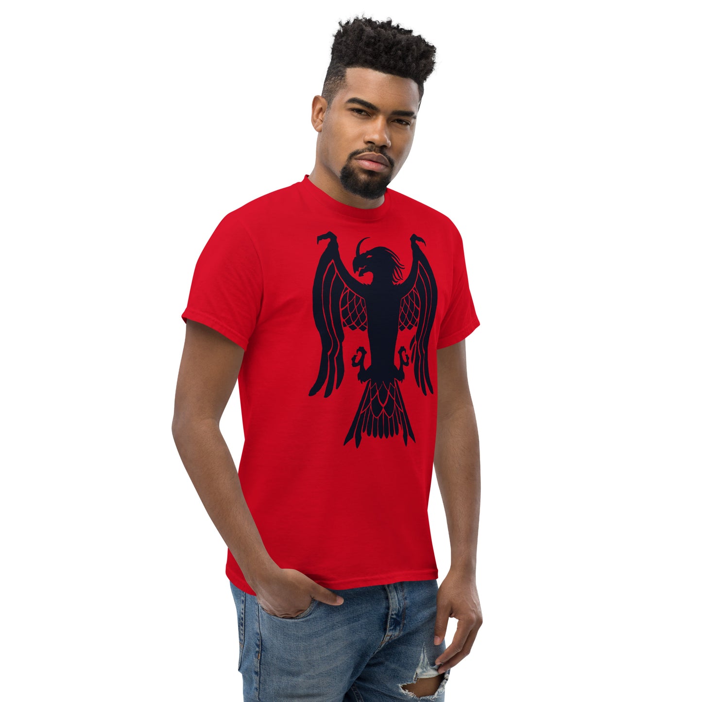 Men’s Classic Tee “Dragon Hawk” Crest Front/Adventurers Back