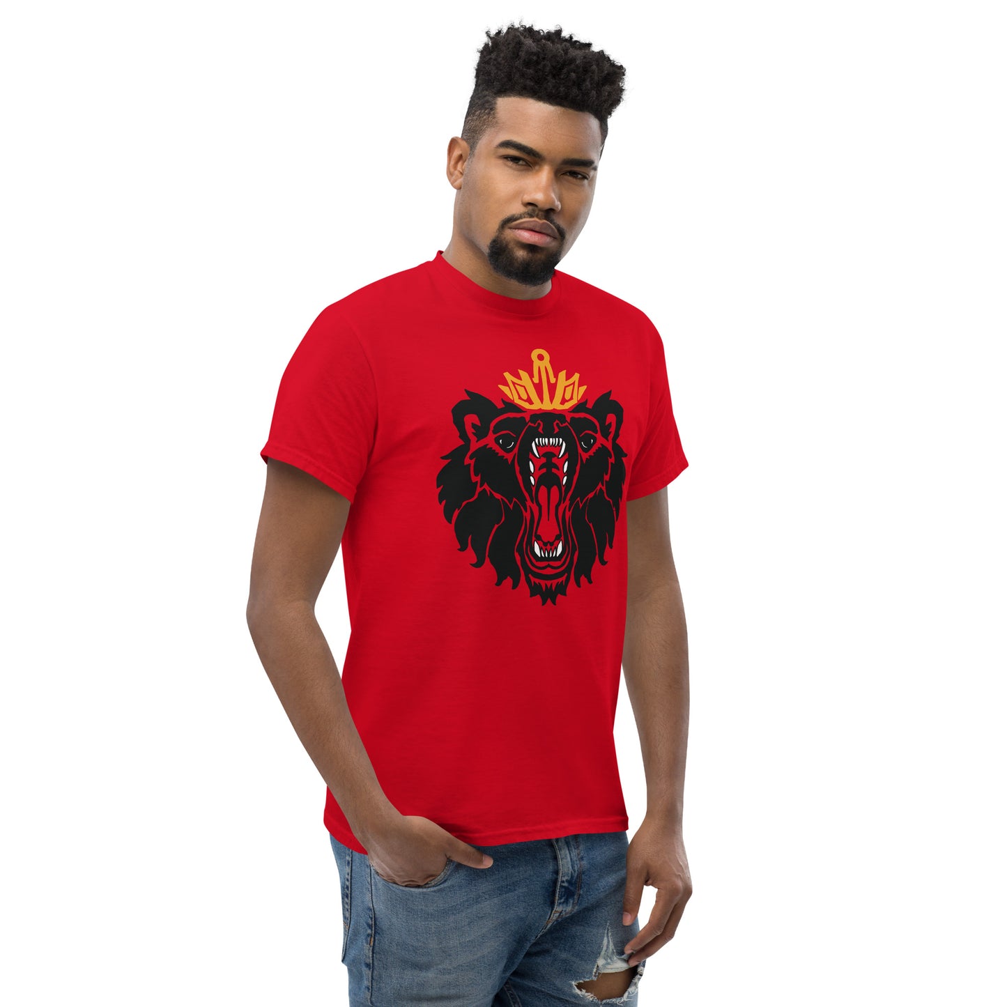 Men's Classic Tee “Royal Bear” Crest Front/Adventurers Back