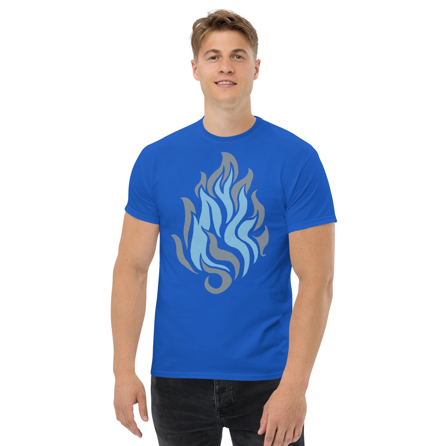 Men’s Classic Tee “Silver Flame” Crest Front/Adventurers Back