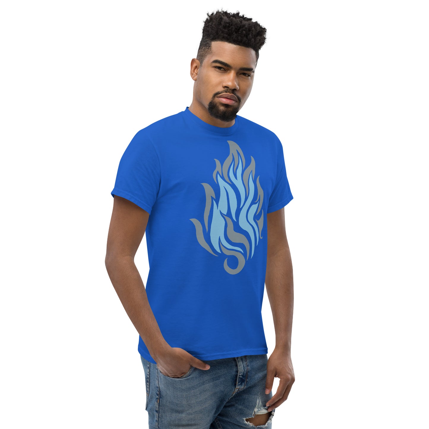 Men’s Classic Tee “Silver Flame” Crest Front/Adventurers Back