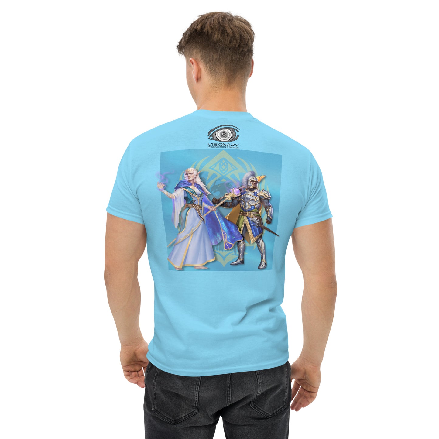 Men’s Classic Tee “Dragon Hawk” Crest Front/Adventurers Back