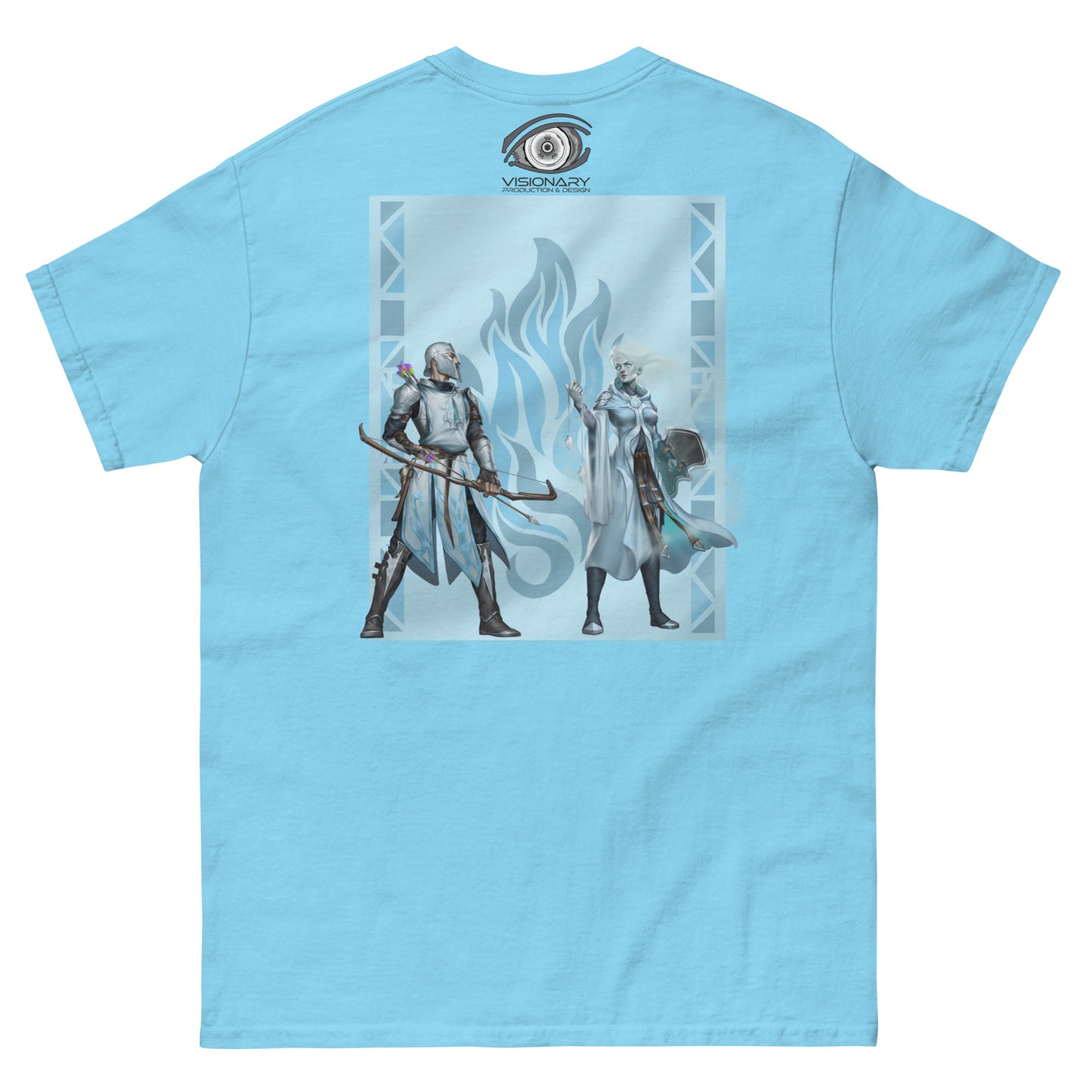 Men’s Classic Tee “Silver Flame” Crest Front/Adventurers Back