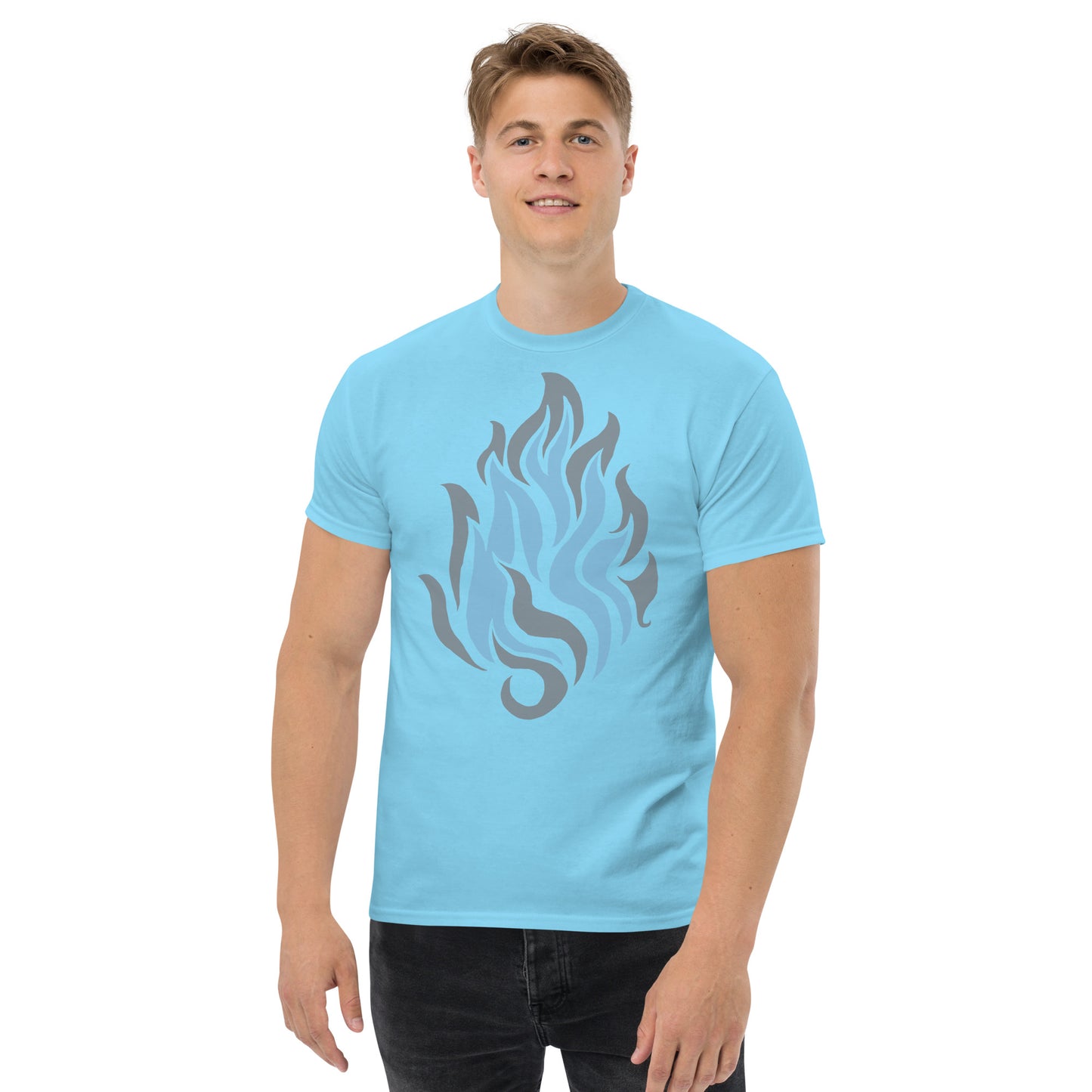 Men’s Classic Tee “Silver Flame” Crest Front/Adventurers Back