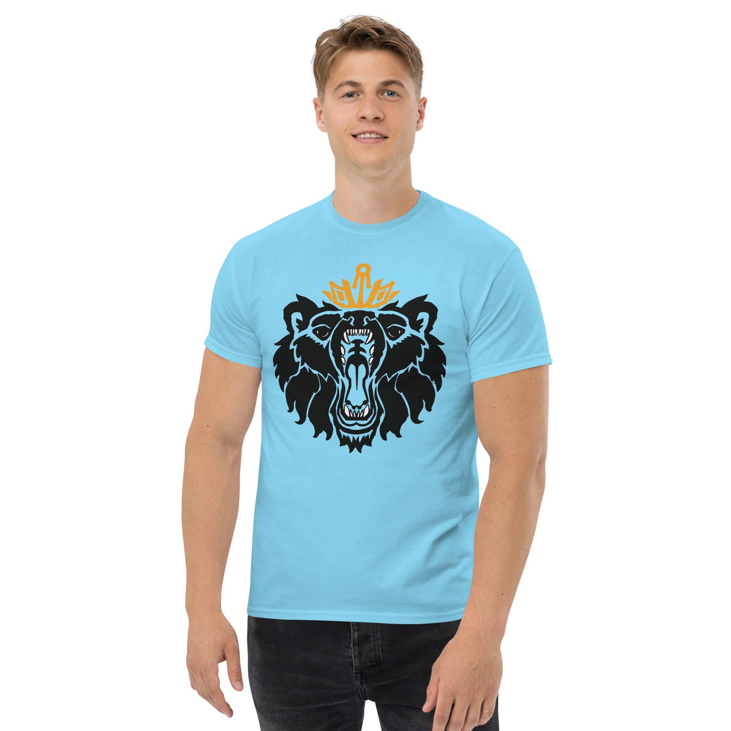 Men's Classic Tee “Royal Bear” Crest Front/Adventurers Back