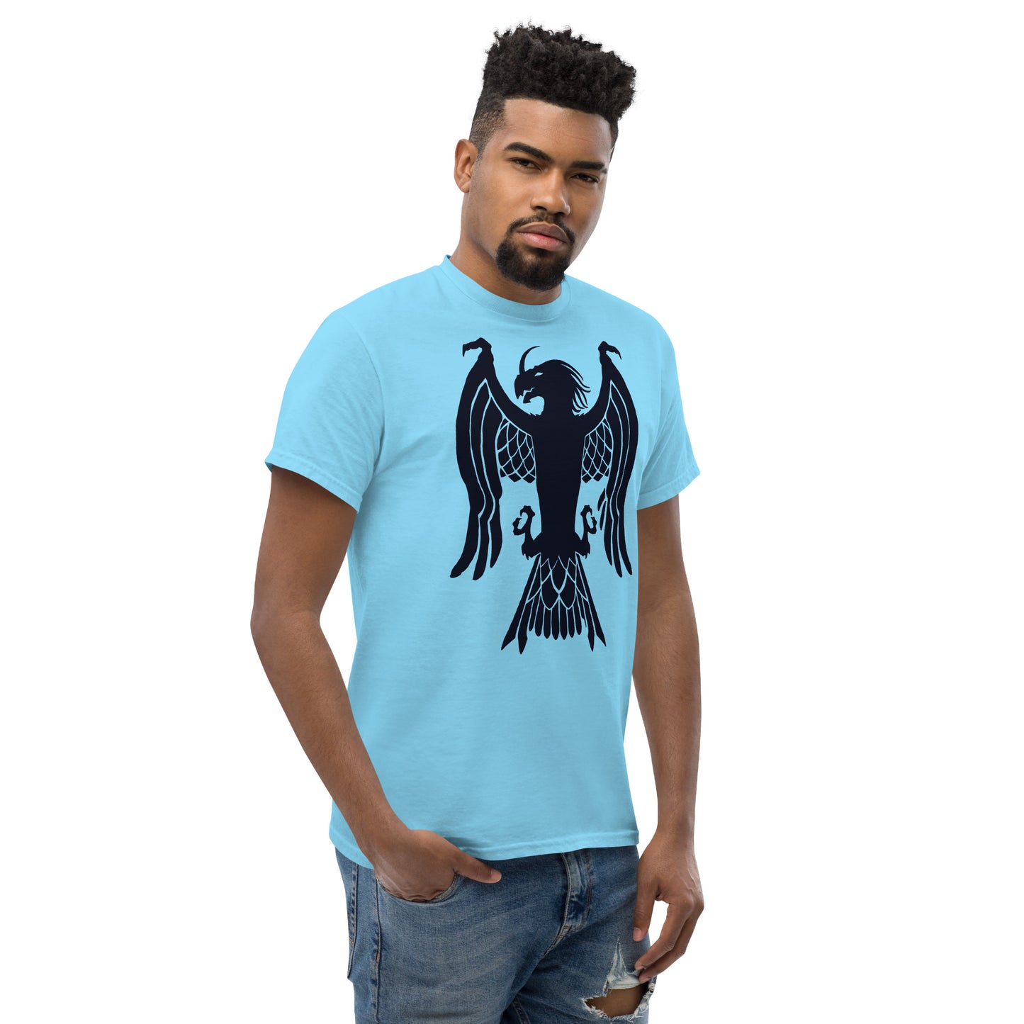 Men’s Classic Tee “Dragon Hawk” Crest Front/Adventurers Back