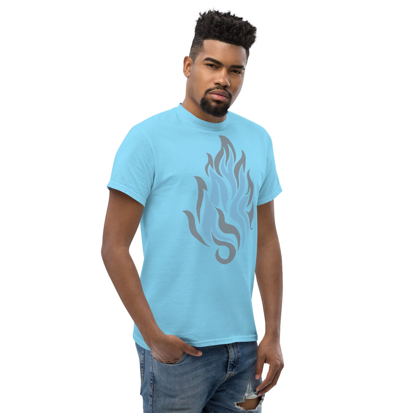 Men’s Classic Tee “Silver Flame” Crest Front/Adventurers Back