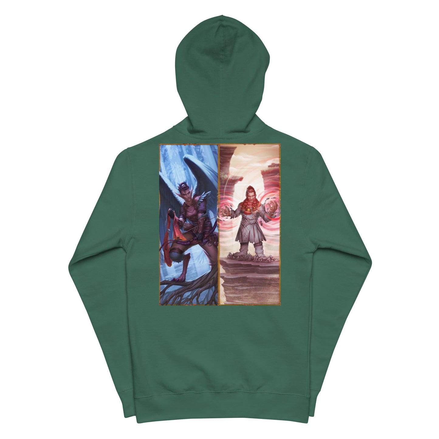 Unisex Fleece Zip Up Hoodie "Harpy Warlock"