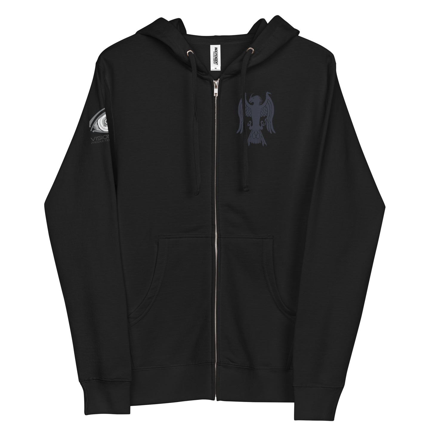 Unisex Fleece Zip Up Hoodie "Dragon Hawk"