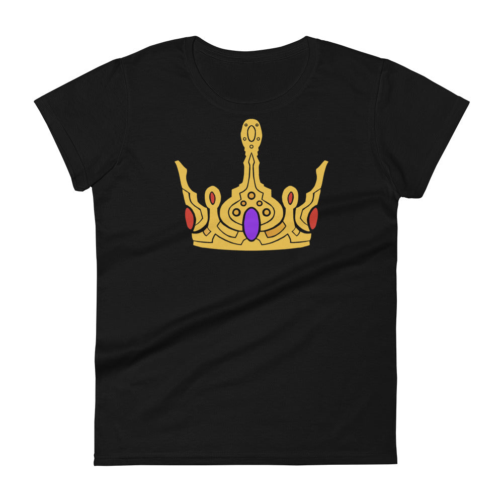 Women's Short Sleeve T-Shirt “Gold Crown” Crest Front/Adventurers Back