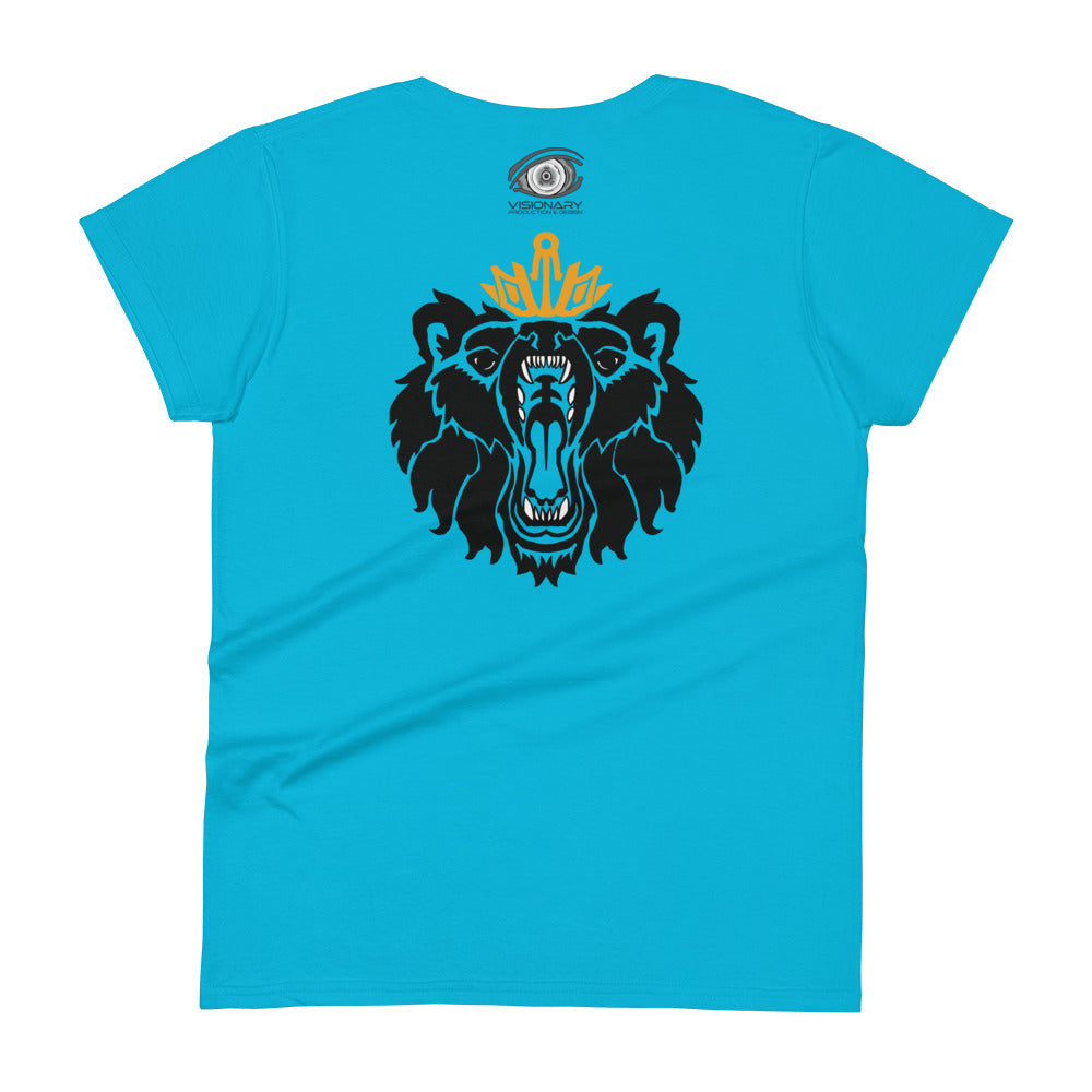 Women's Short Sleeve T-Shirt “Royal Bear” Adventurers Front/Crest Back