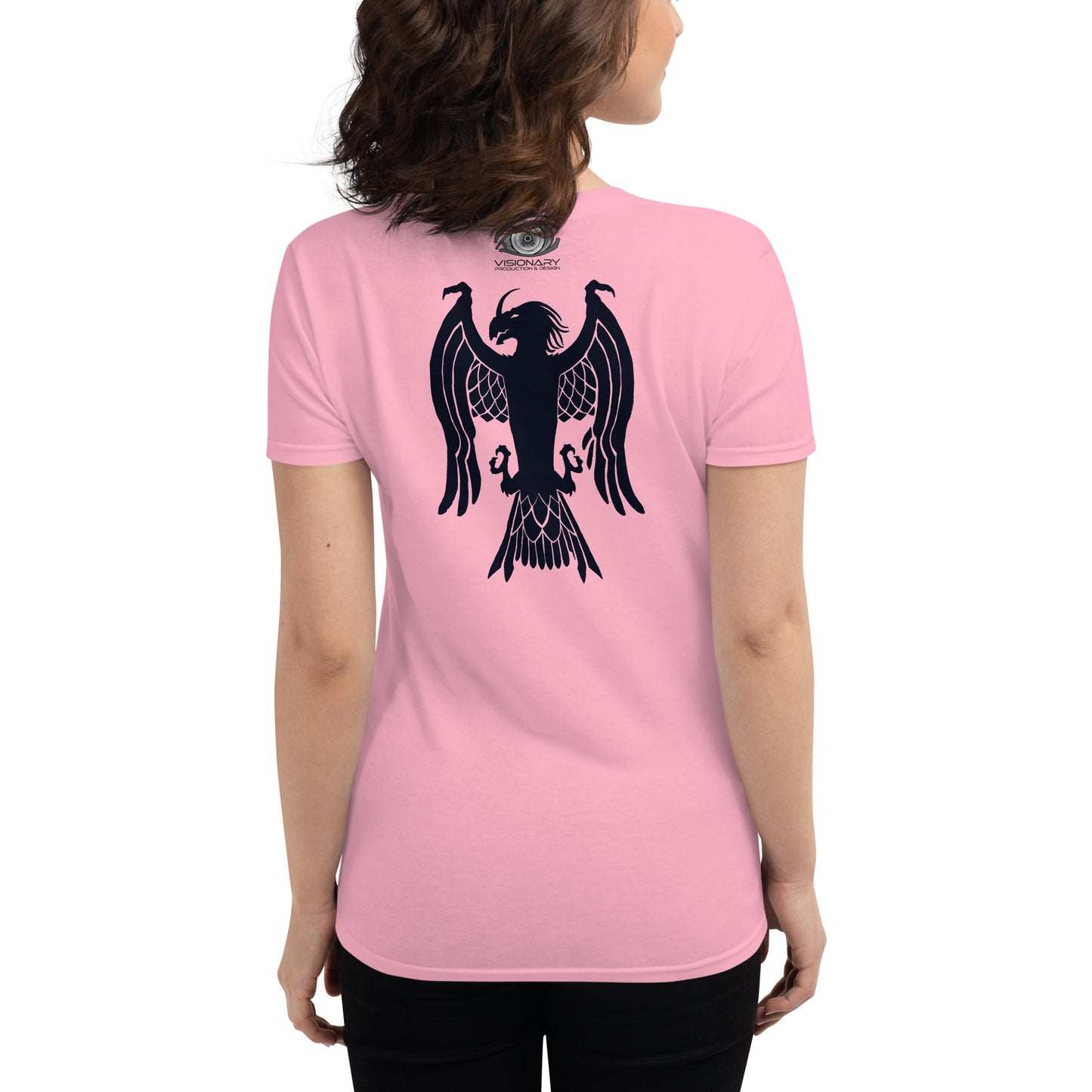 Women's Short Sleeve T-Shirt “Dragon Hawk” Adventurers Front/Crest Back