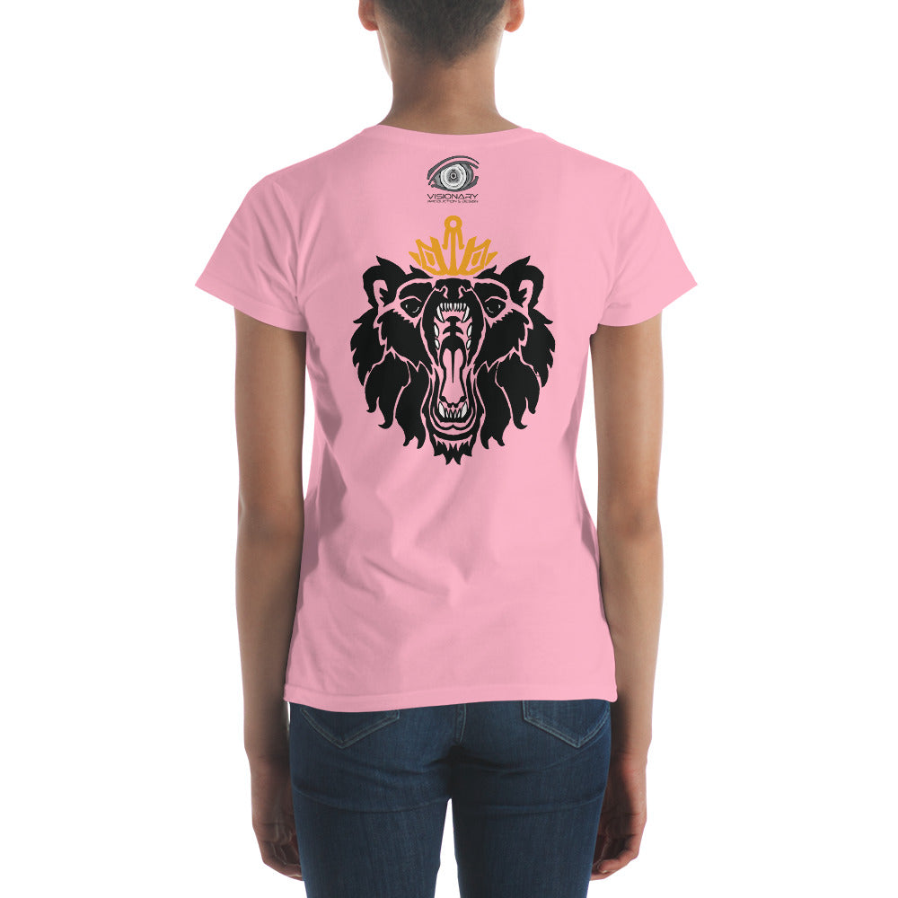 Women's Short Sleeve T-Shirt “Royal Bear” Adventurers Front/Crest Back