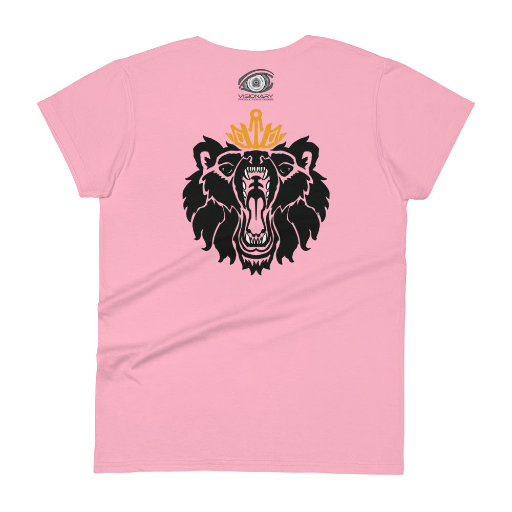 Women's Short Sleeve T-Shirt “Royal Bear” Adventurers Front/Crest Back