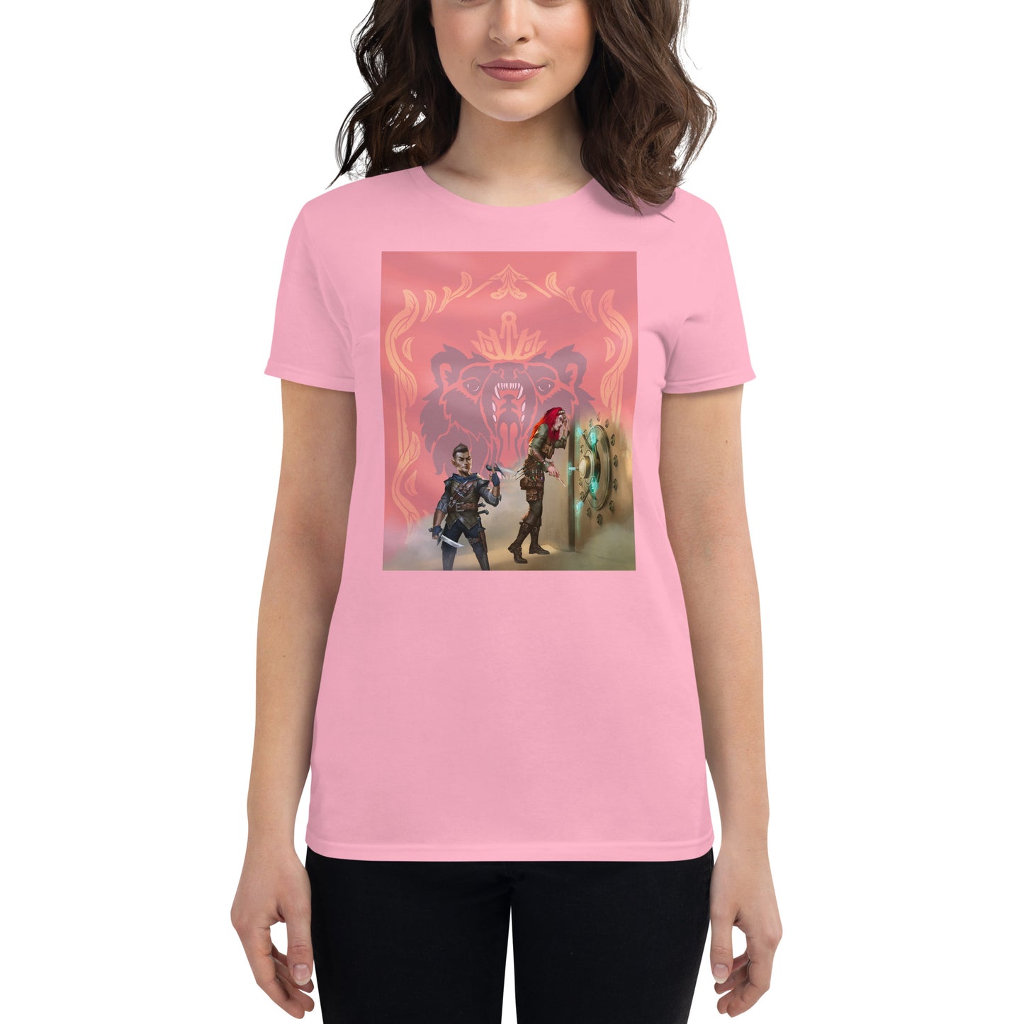 Women's Short Sleeve T-Shirt “Royal Bear” Adventurers Front/Crest Back