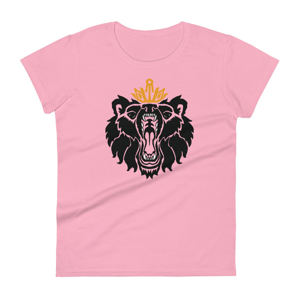 Women's Short Sleeve T-Shirt “Royal Bear” Crest Front/Adventurers Back