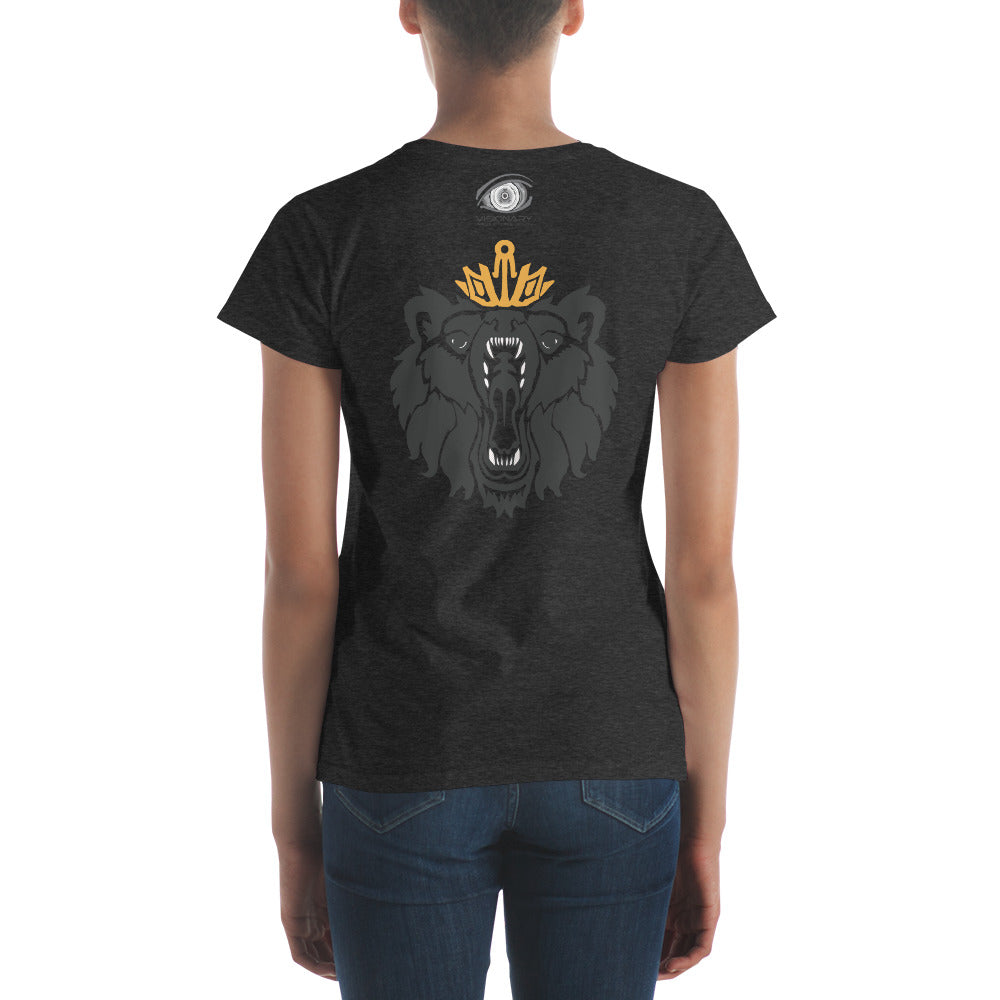 Women's Short Sleeve T-Shirt “Royal Bear” Adventurers Front/Crest Back