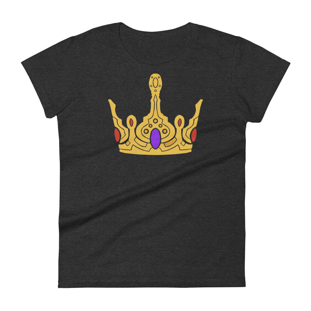 Women's Short Sleeve T-Shirt “Gold Crown” Crest Front/Adventurers Back