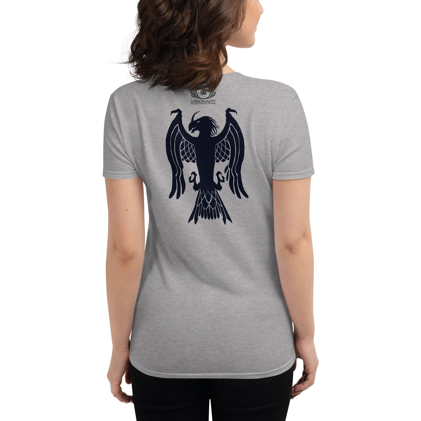 Women's Short Sleeve T-Shirt “Dragon Hawk” Adventurers Front/Crest Back