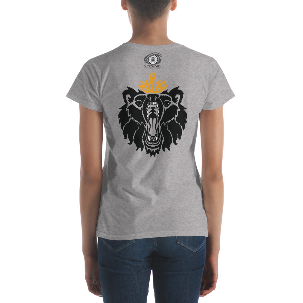 Women's Short Sleeve T-Shirt “Royal Bear” Adventurers Front/Crest Back