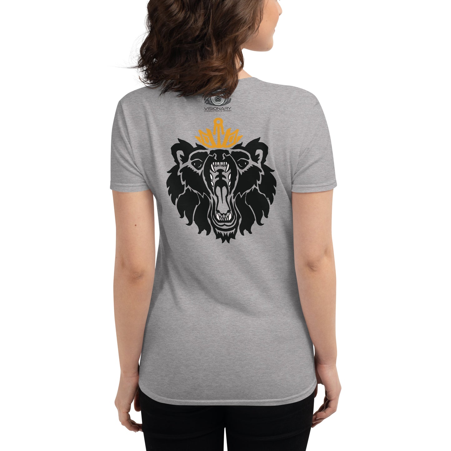 Women's Short Sleeve T-Shirt “Royal Bear” Adventurers Front/Crest Back