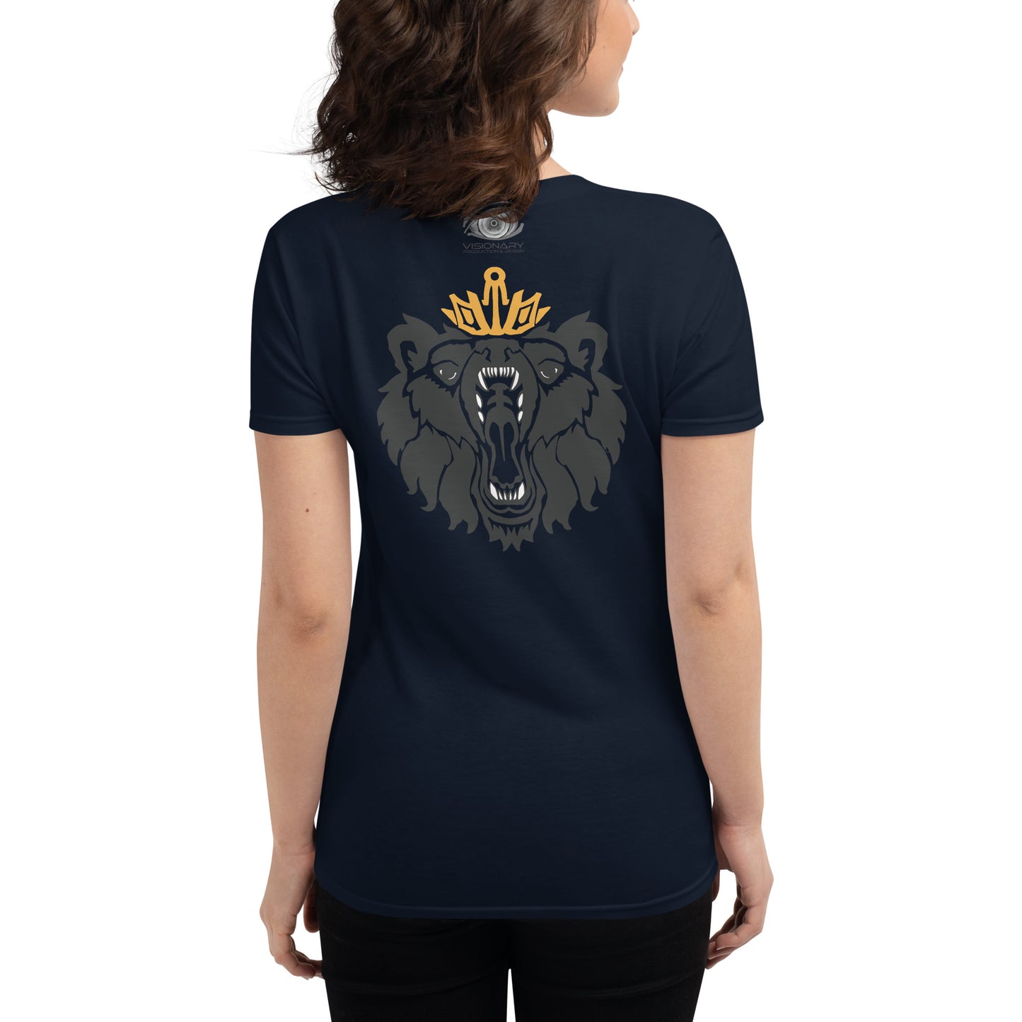 Women's Short Sleeve T-Shirt “Royal Bear” Adventurers Front/Crest Back